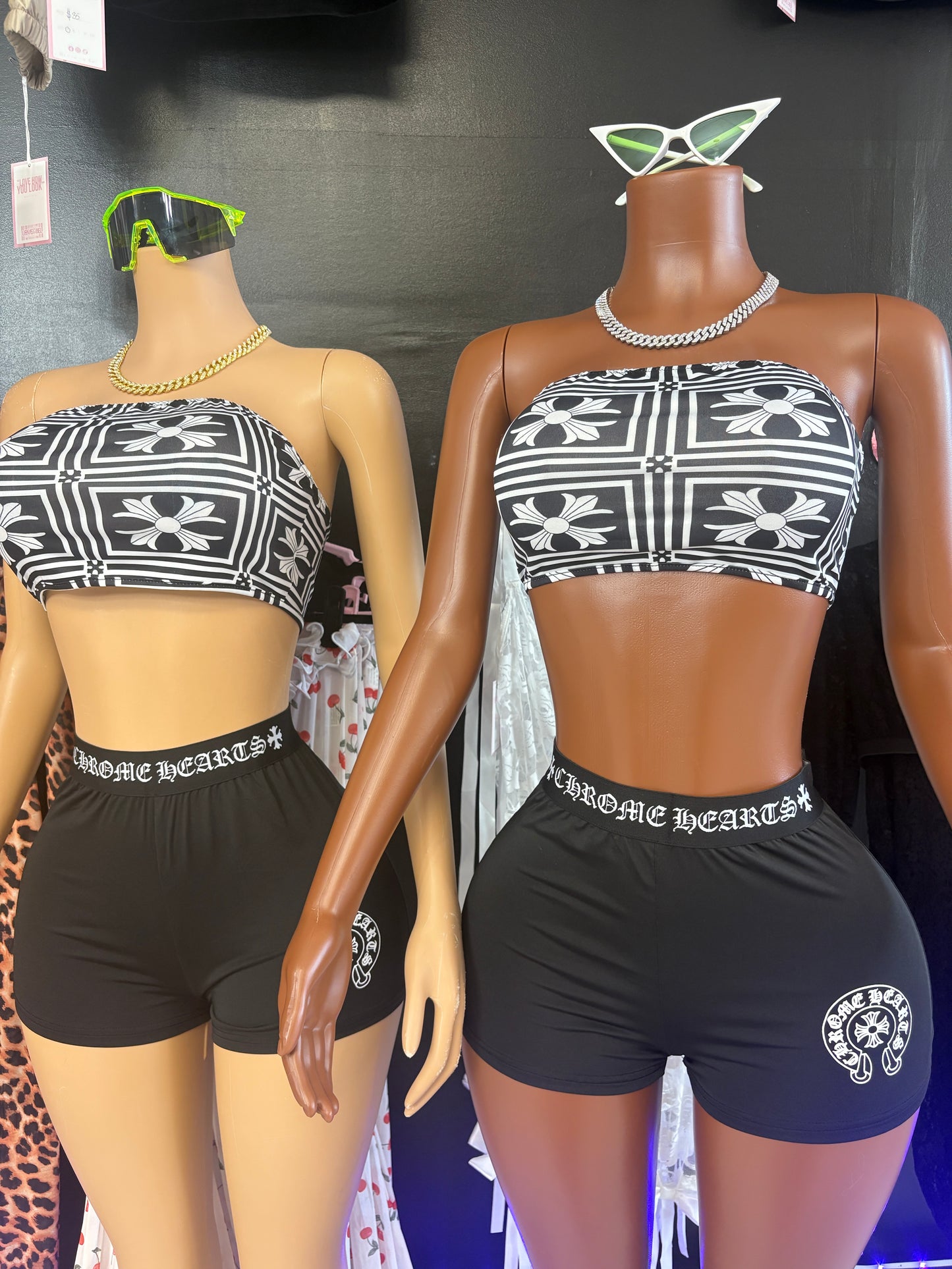 C. Hearts Shorts Set