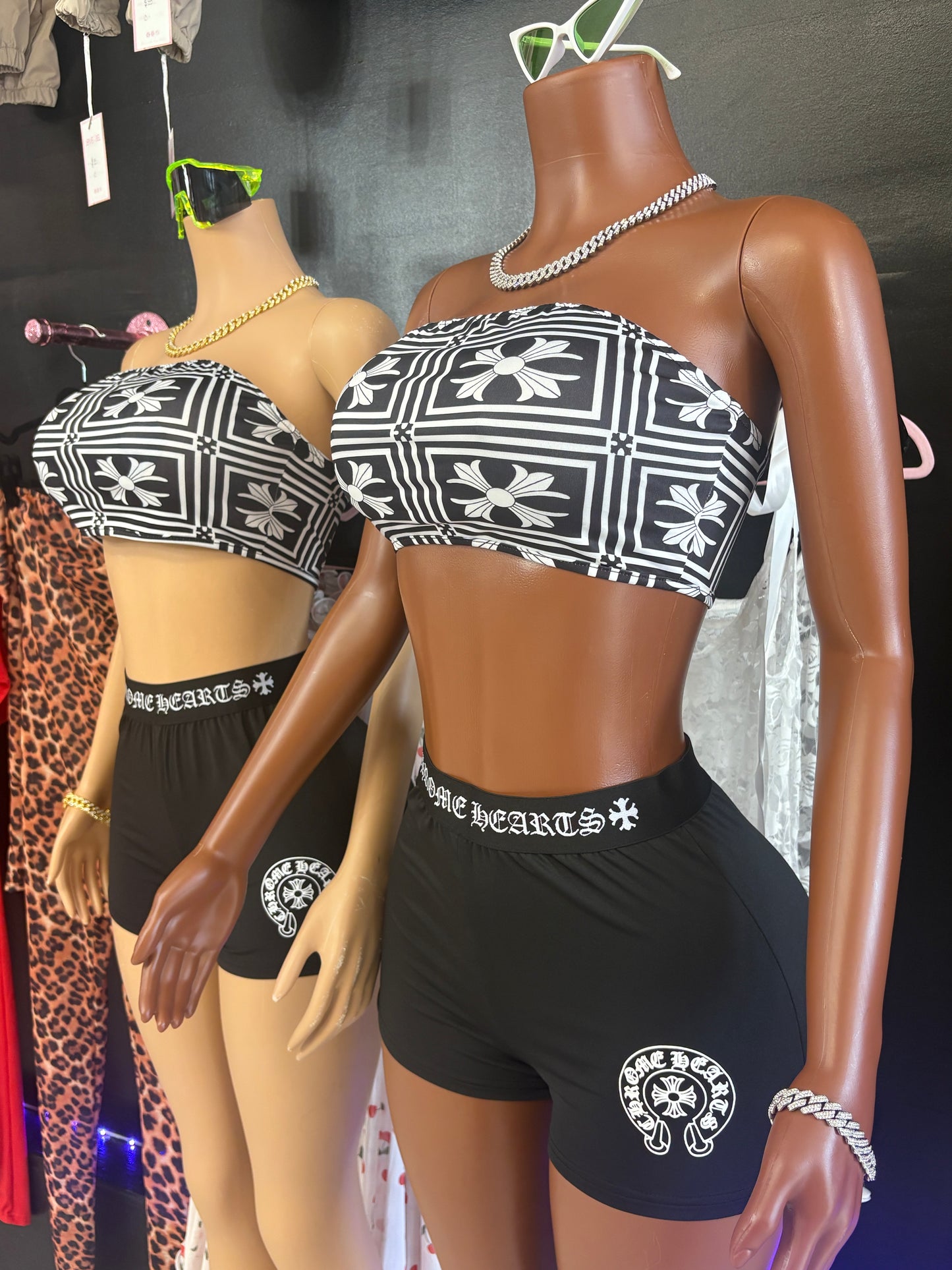 C. Hearts Shorts Set