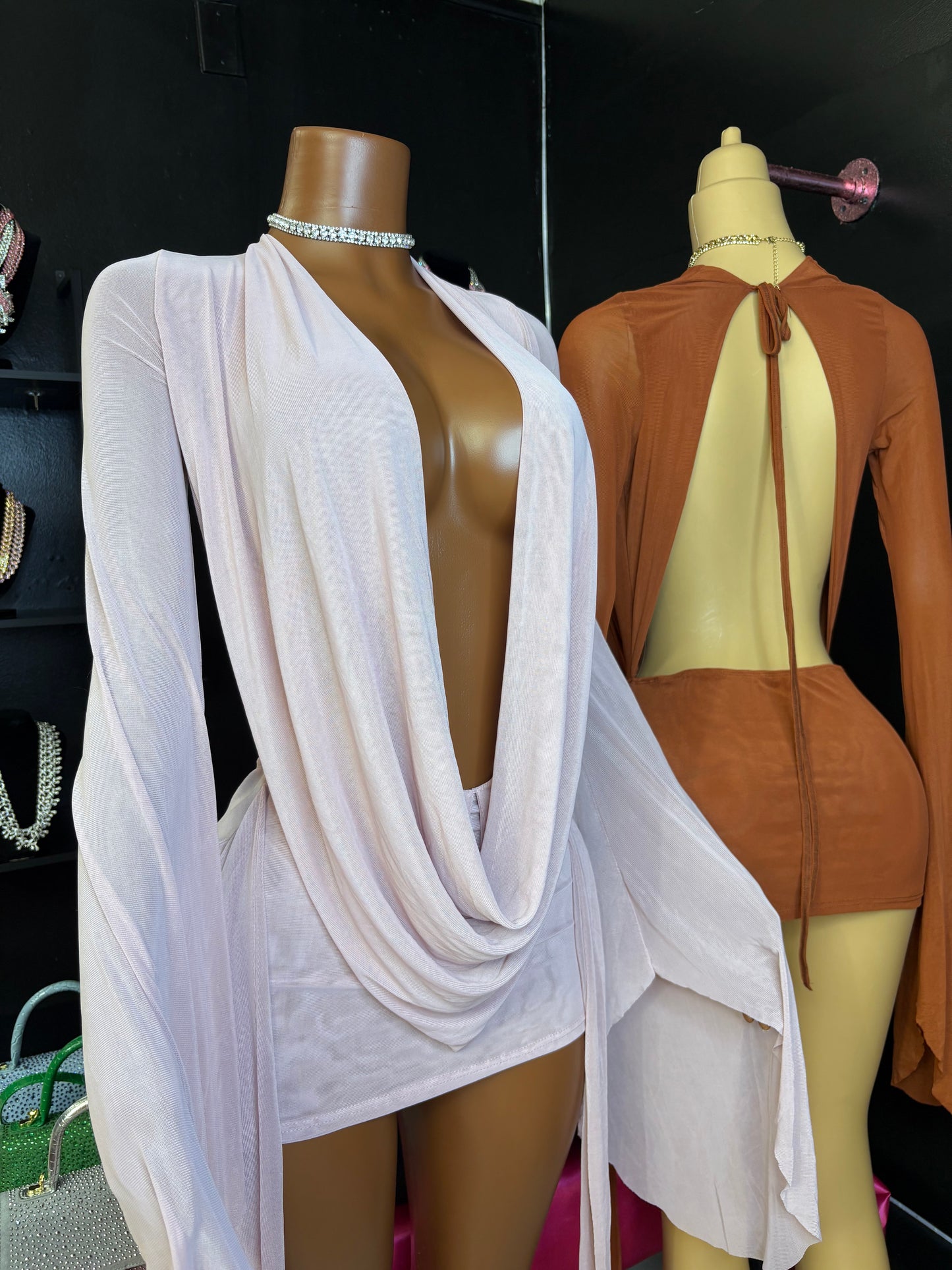 DRAPE ME DOWN MINI DRESS