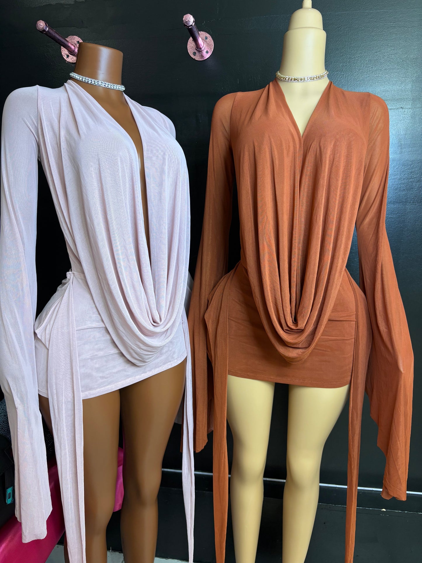 DRAPE ME DOWN MINI DRESS