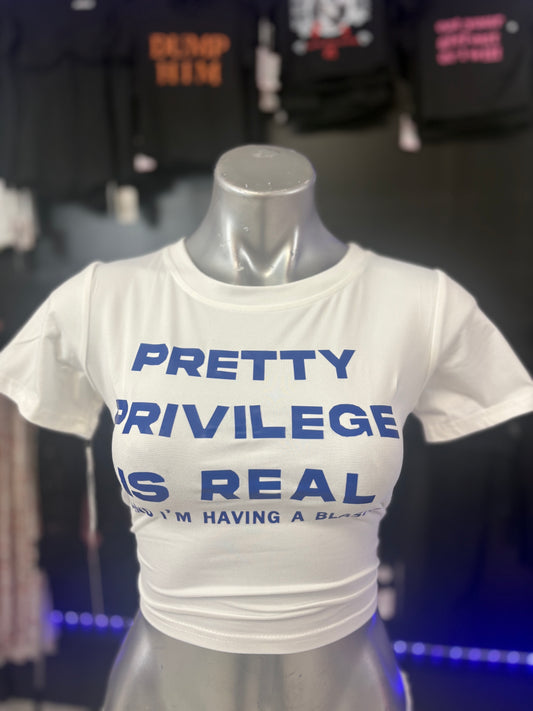 Pretty Privilege Crop Tee