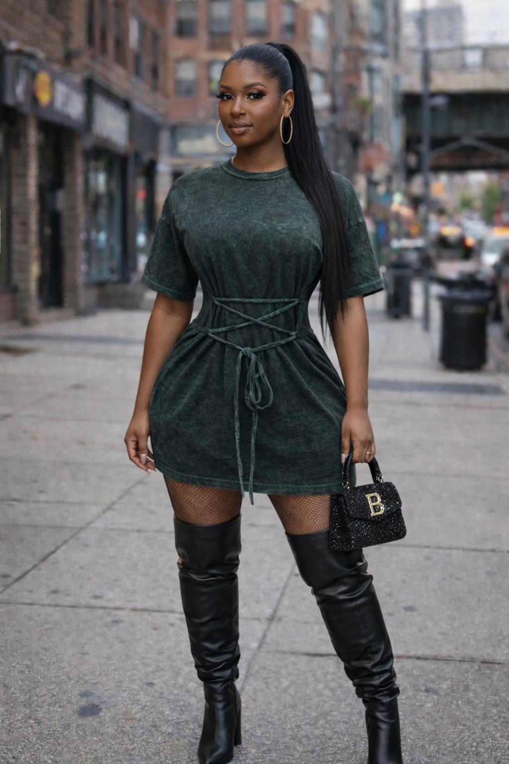 Green Light Mini Dress