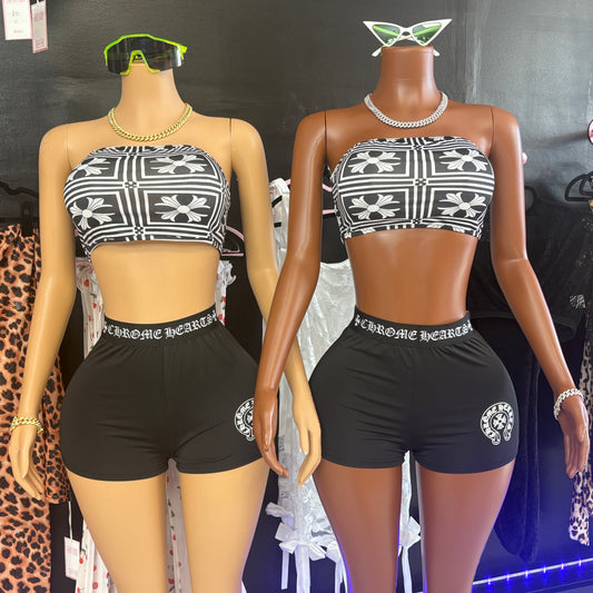 C. Hearts Shorts Set
