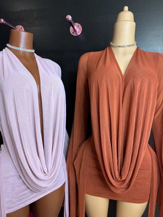 DRAPE ME DOWN MINI DRESS