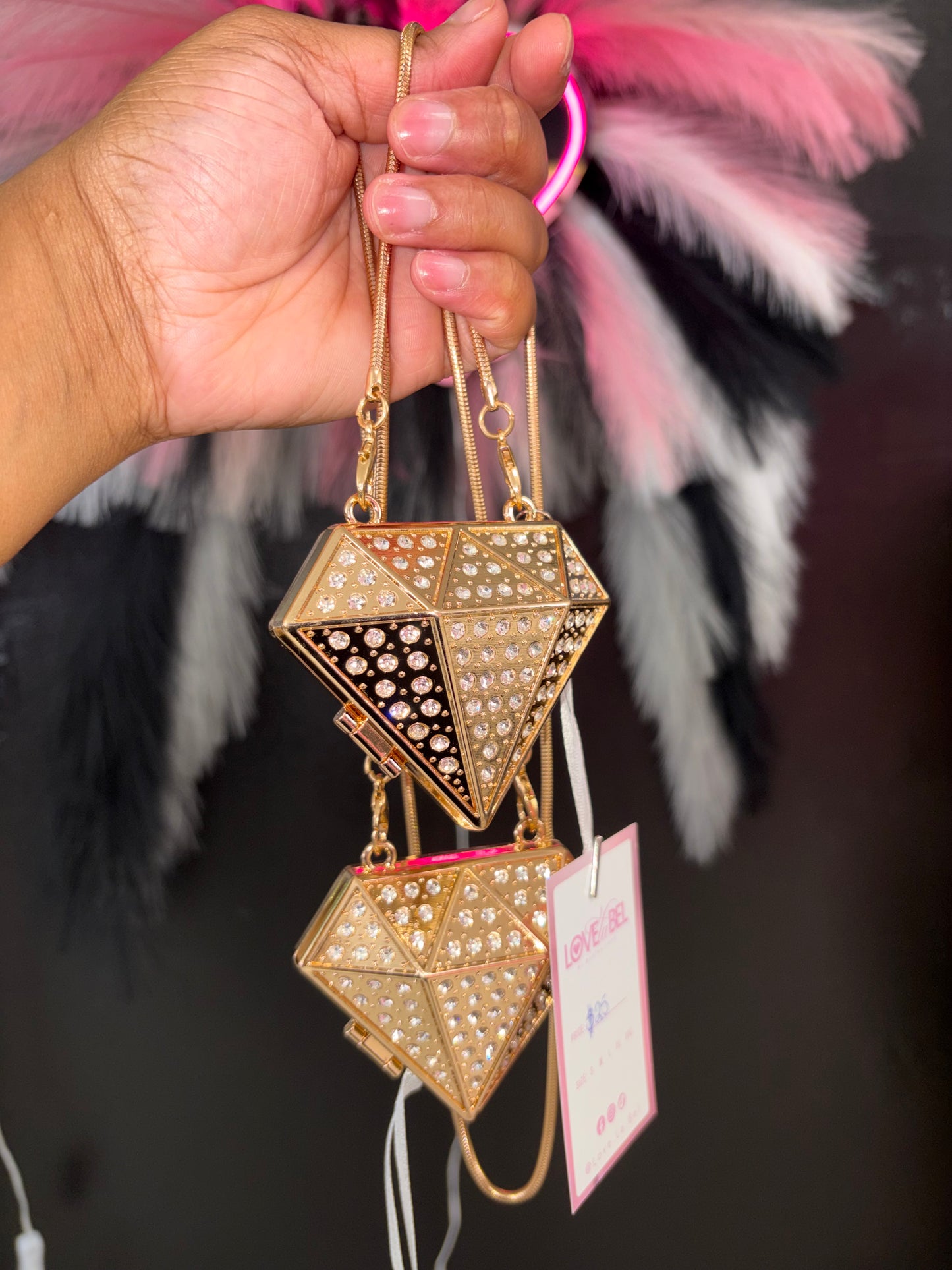 Diamond Luxe Rhinestone Crossbody Bag